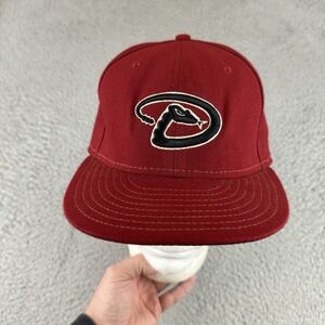 Arizona Diamondbacks Hat Cap Fitted Mens 7 1/2 Red MLB Baseball On Field New Era